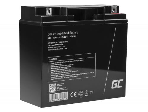 Green Cell ® Battery AGM 12V 15Ah