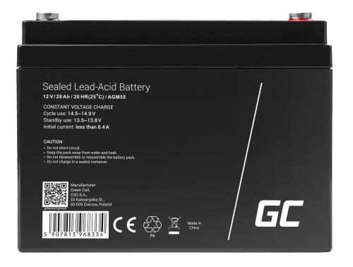 AGM Battery 12V 28Ah Green Cell